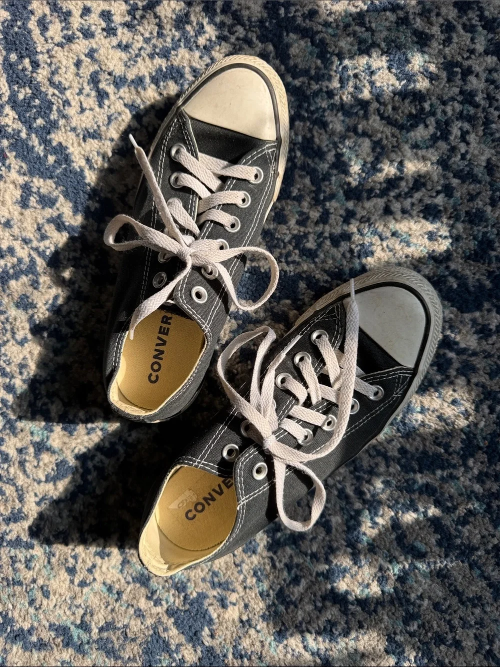 Converse Black Low Top Sneakers with White Accents